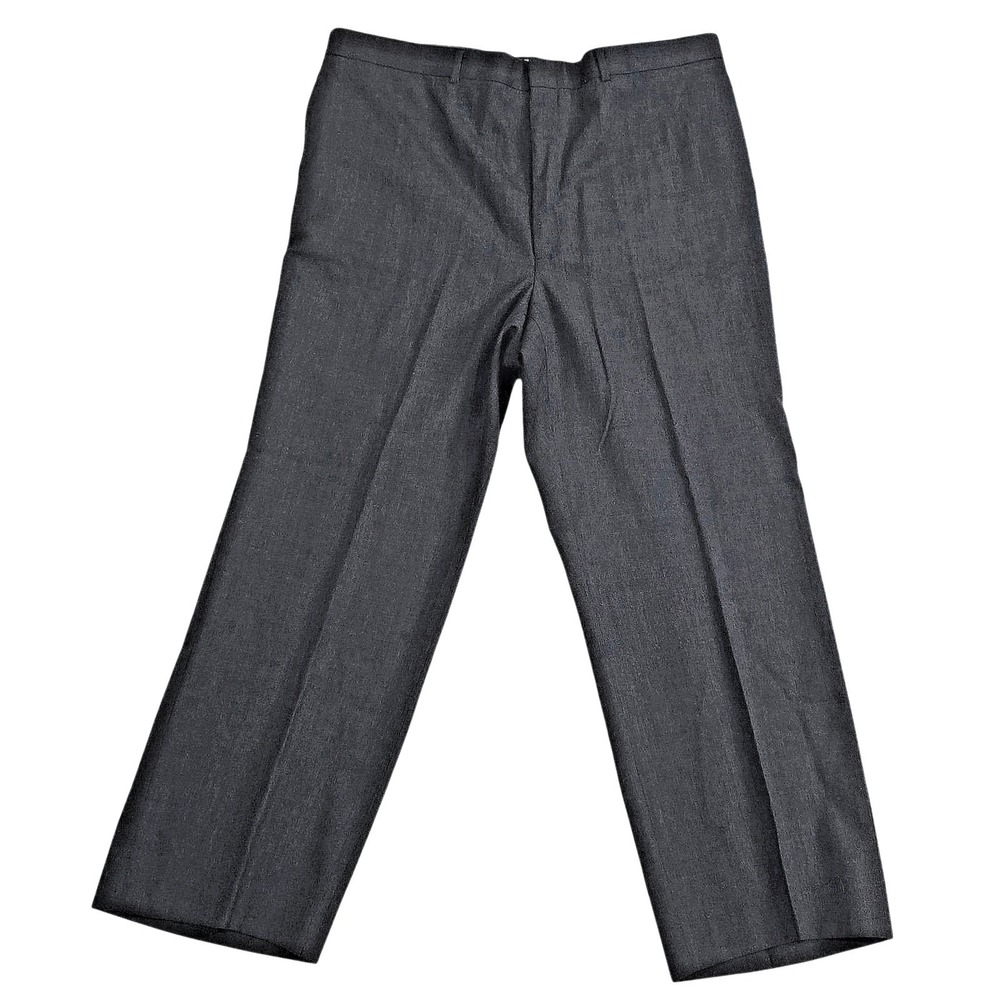 Mens Warehouse Size 42R Dress Pants Charcoal Gray Classic Fit Slacks Made in USA